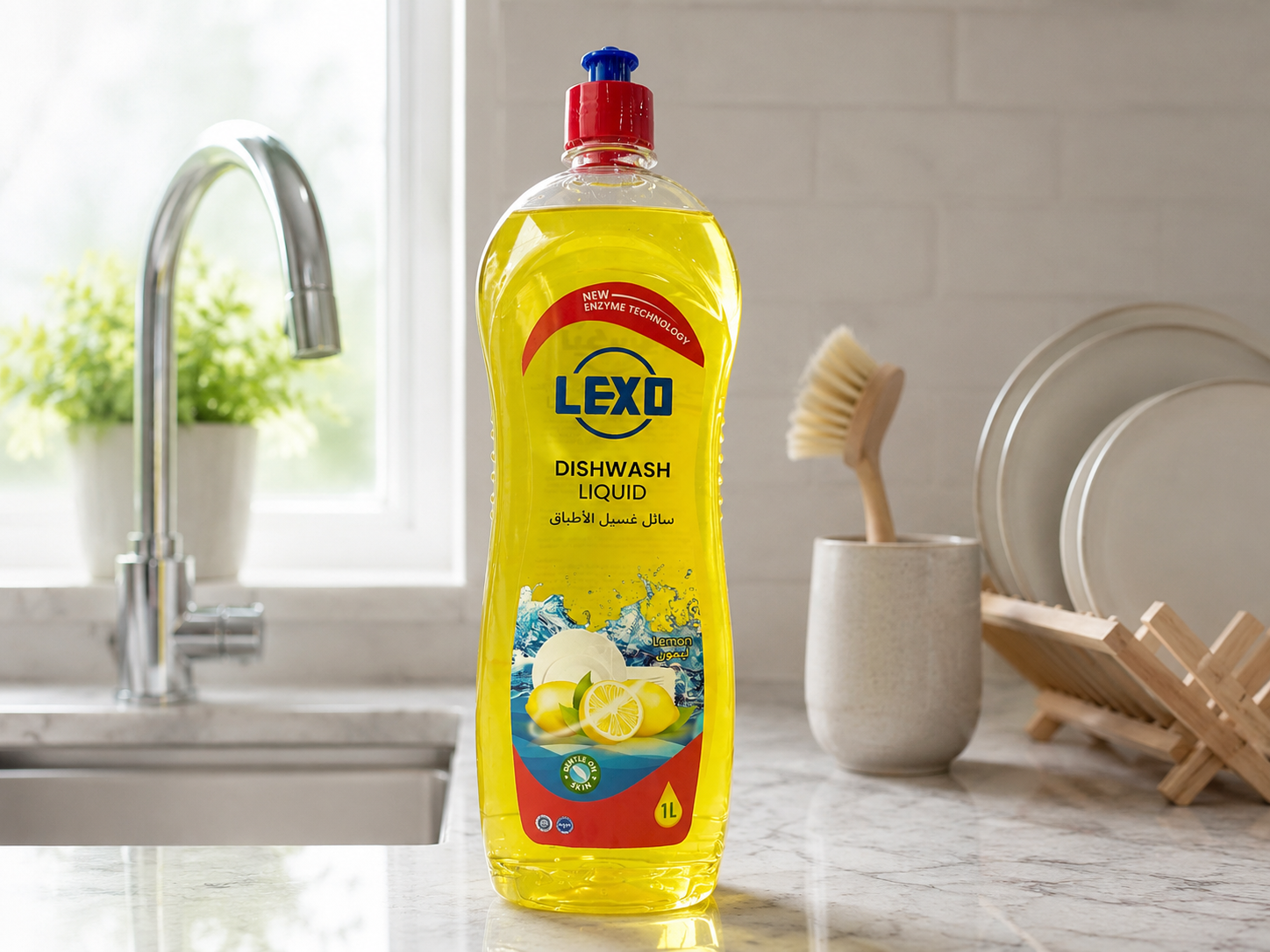 LEXO Dishwash Liquid Lemon 1L enzyme technology UAE