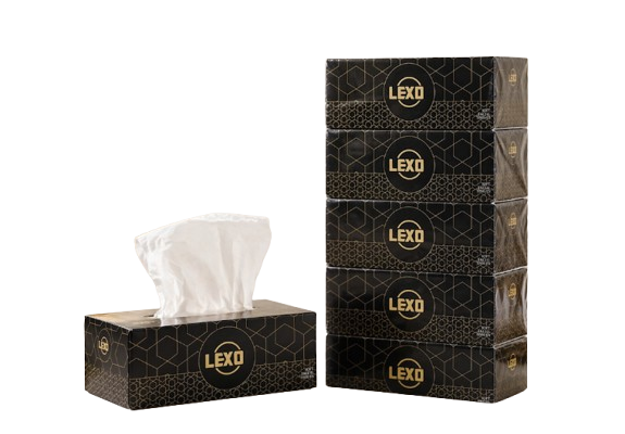 Soft Facial Tissue 170 × 2 Ply – Black Multipack