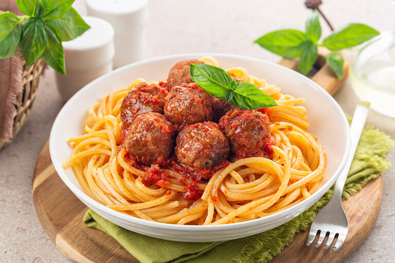 Italian Pasta Carbonara cuisine replica food display Dubai